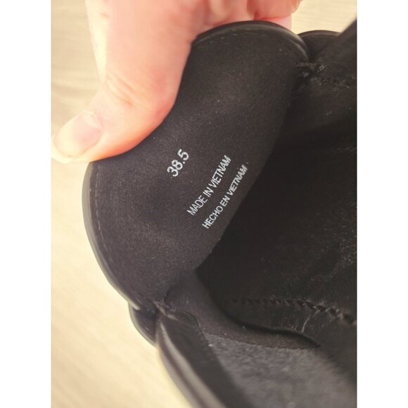 Rag & Bone Carter Leather Mule 8.5 Slip On Black Loafer Shoes Penny Flats 38.5 - Picture 6 of 11